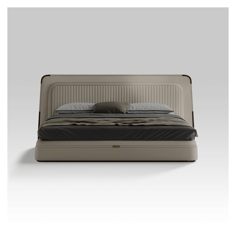Letto MIRAGE – Letto imbottito di lusso con testiera alta e ottone - FADesign