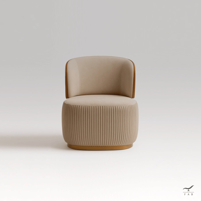 Poltrona BOSE in noce canaletto & ottone | design italiano di lusso per majlis