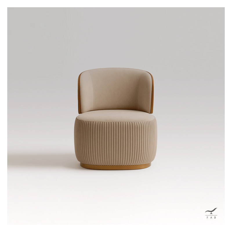 BOSE Luxury Walnut Canaletto & Brass Armchair | Italian Design for Majlis