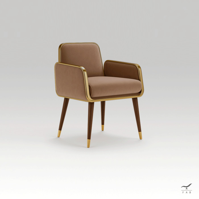 La VERTIX è una sedia sofisticata che unisce un’estetica mid-century a dettagli gioiello.