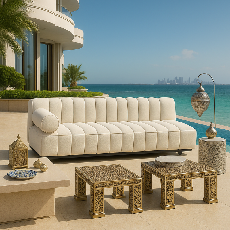PEARL Divano Outdoor Modulare | Lusso per Terrazze e Majlis a Dubai e UAE