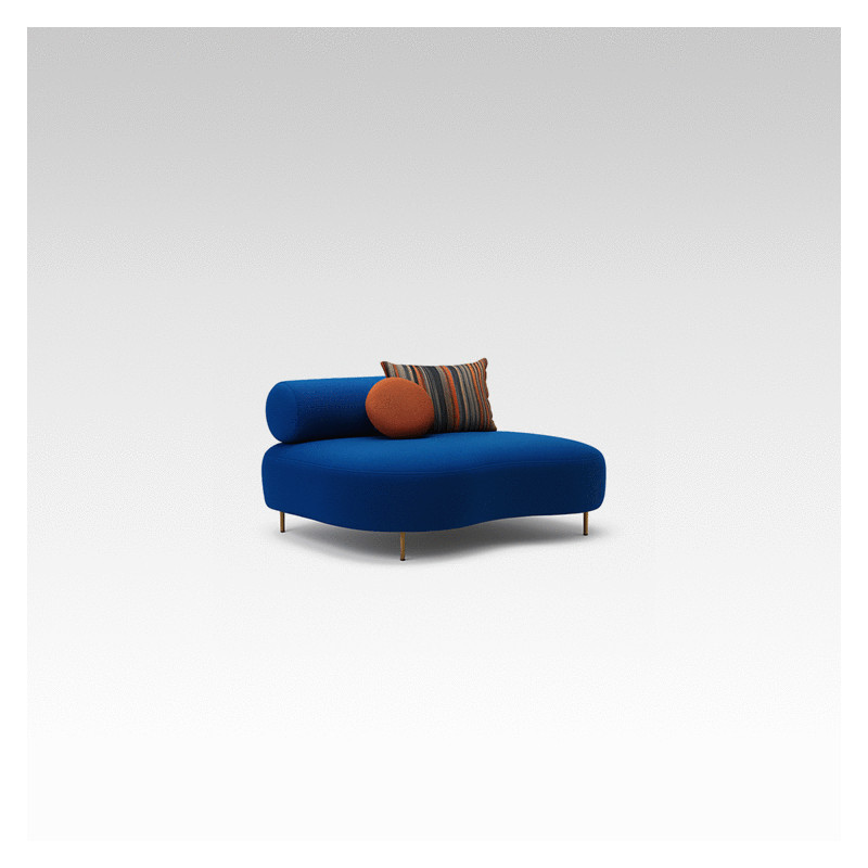 AZUR Divano Curvo Outdoor Blu Reale | Lusso per Hotel, Ville e Rooftop