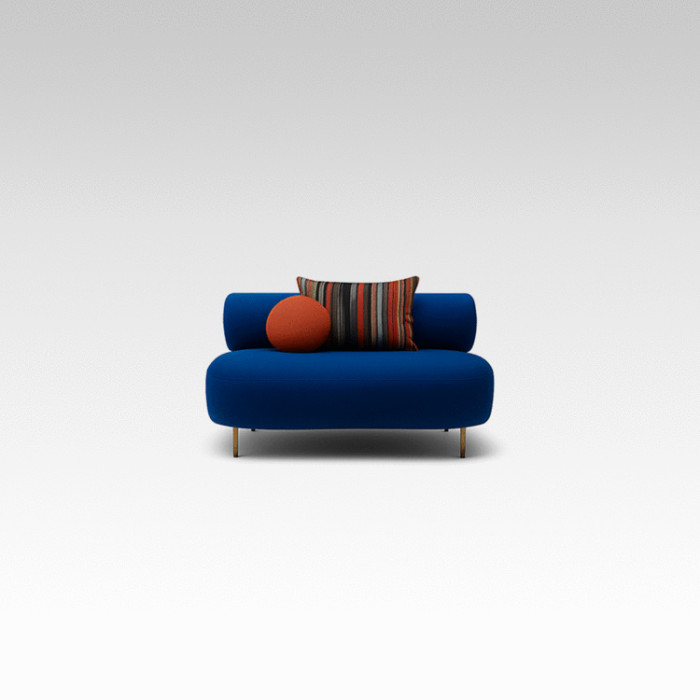 AZUR Divano Curvo Outdoor Blu Reale | Lusso per Hotel, Ville e Rooftop
