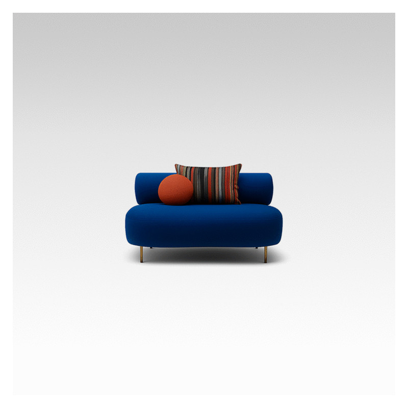 AZUR Divano Curvo Outdoor Blu Reale | Lusso per Hotel, Ville e Rooftop