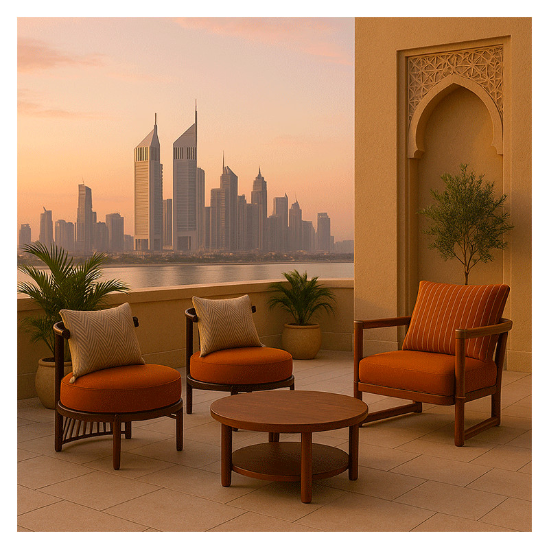 KIRLE Poltrona Outdoor di Lusso | Design Giapponese per Ville e Hotel a Dubai