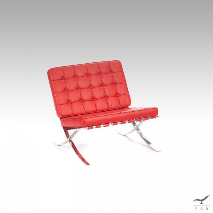 Sedia ispirata al modello Barcelona chair (one seat)