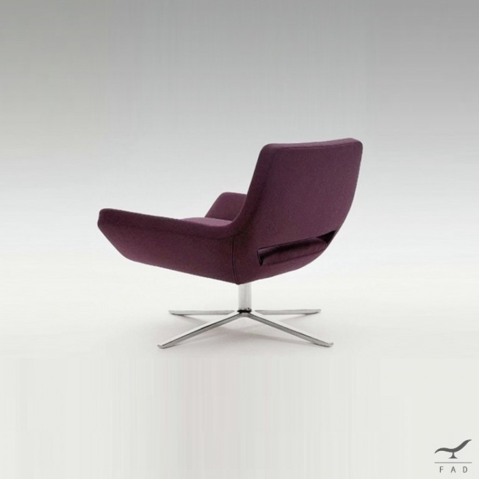Modern Metropolitan Chair Replica - Elegant Armchair With Revolving Aluminum Base