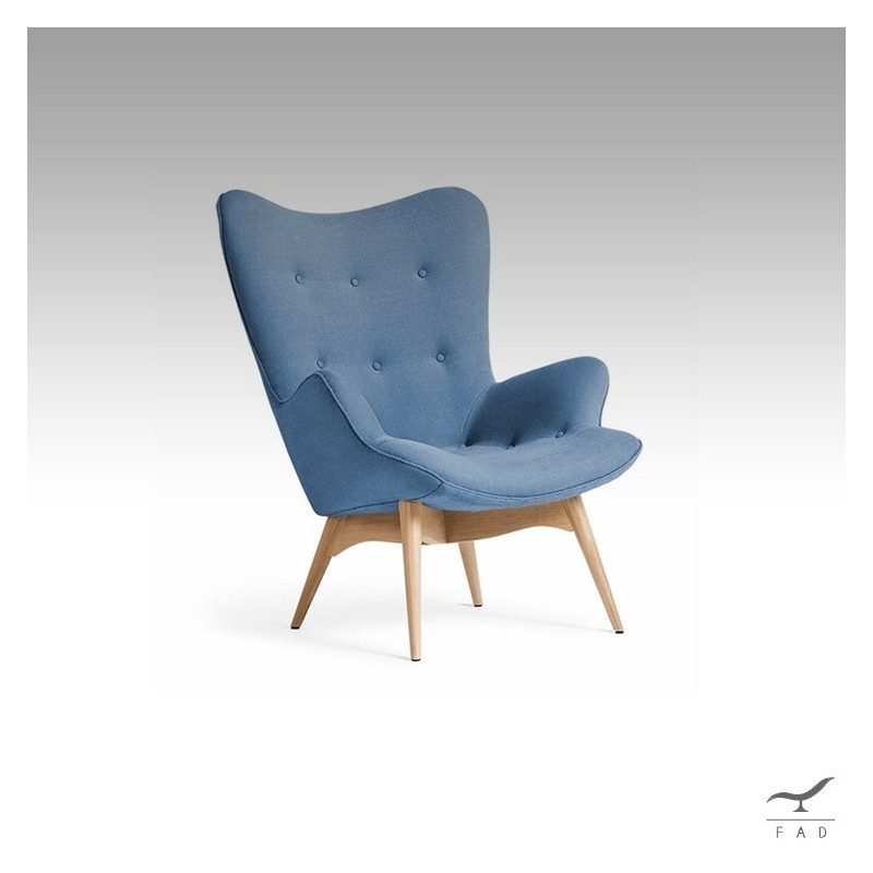 Luxury R160 Contour Chair with Ottoman | Modern Design | Cashmere Upholstery