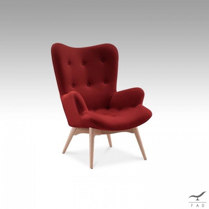 Luxury R160 Contour Chair with Ottoman | Modern Design | Cashmere Upholstery