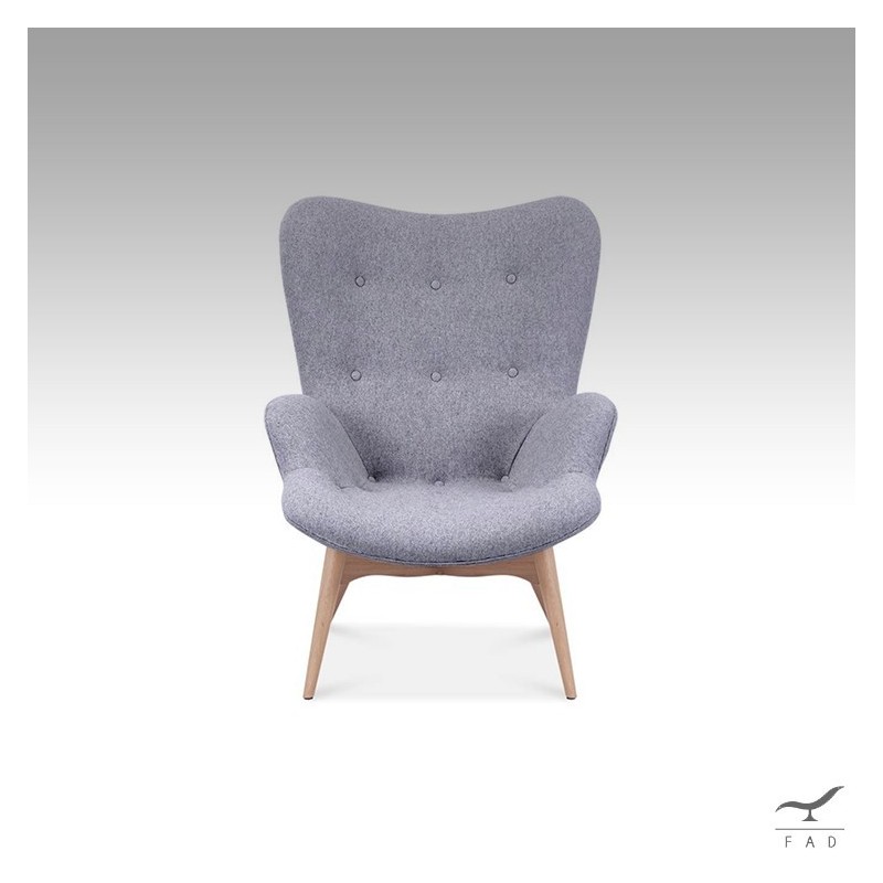 Luxury R160 Contour Chair with Ottoman | Modern Design | Cashmere Upholstery