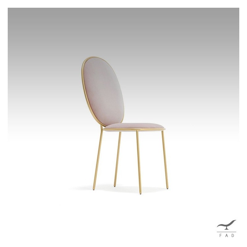 Sedia elegante con telaio in acciaio cromato - Design essenziale e raffinato
