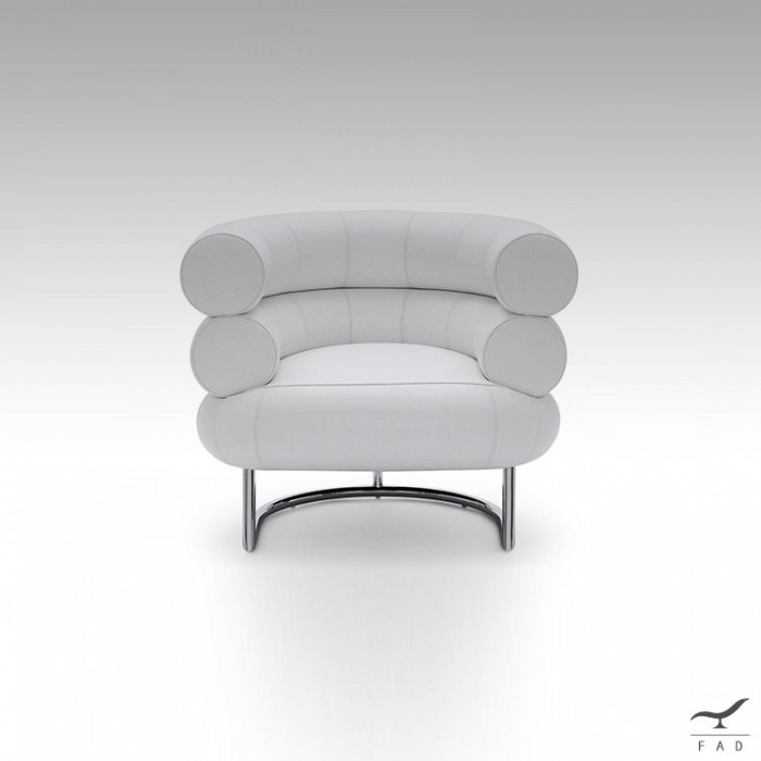 Michelin-Inspired Eileen Gray Design Chair | Eco-Leather Seat | Tubular Steel Base