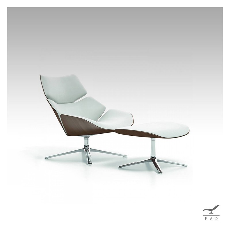 Shrimp Chair – Organic Designer Lounge Chair in Wood & Chrome | FADESIGN