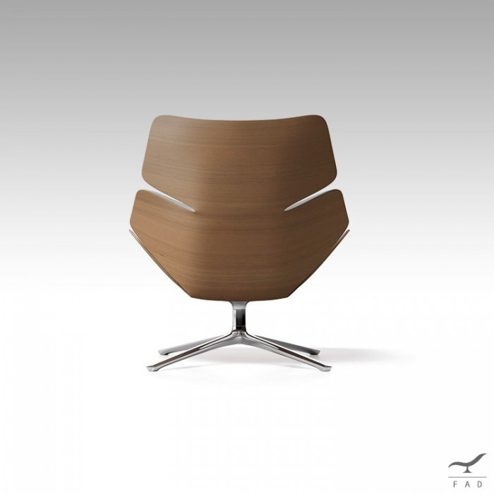 Modern Shrimp Chair | Unique Egg Shape Design with Wooden Exoskeleton