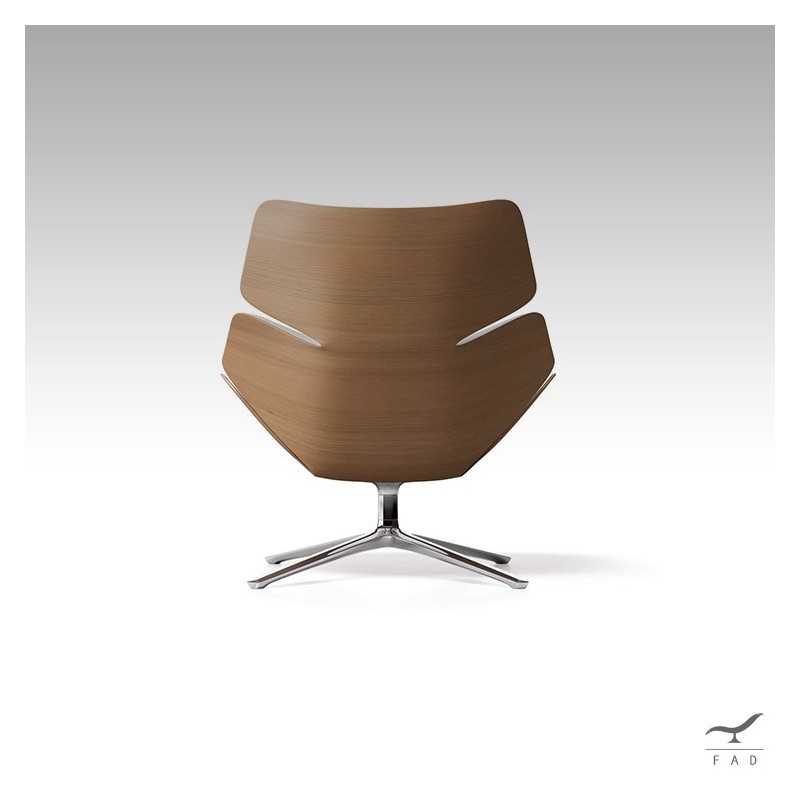Shrimp Chair – Organic Designer Lounge Chair in Wood & Chrome | FADESIGN